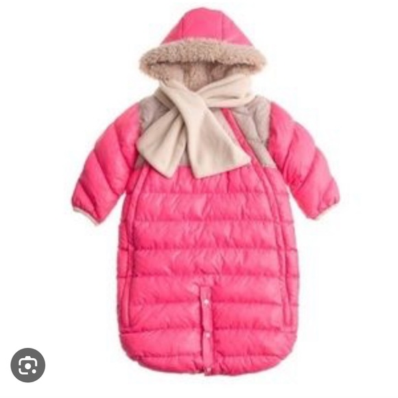 7 AM Enfant Doudoune Baby Bunting Pink Snow Suit - Picture 2 of 11